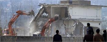 Osama bin Laden's home reduced to rubble, removing a reminder of Pakistan terror links