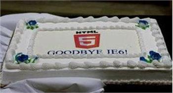 Microsoft celebrates the death of IE6 with a cake