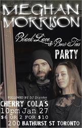 Meghan Morrison, at Cherry Cola's, for the Black Lace and Bowties party! 