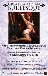 Great Canadian Burlesque Monthly Featuring Peekaboo Pointe