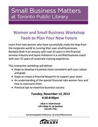 Women and Small Business Workshop: Tools to Plan Your New Future 