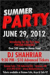 پارتی ایرانی تابستانی در اتاوا Ottawa's Summer Persian Party